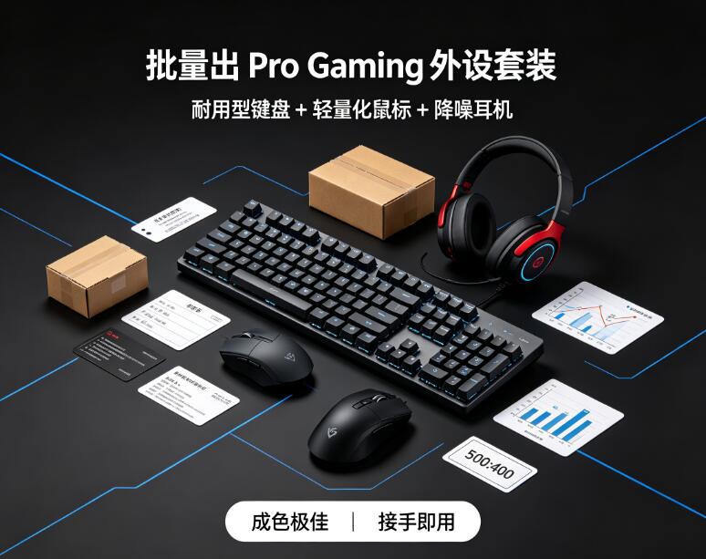 批量出二手 Pro Gaming 外设套装（耐用型机械键盘 + 轻量化鼠标 + 降噪耳机），成色极佳，接手即用